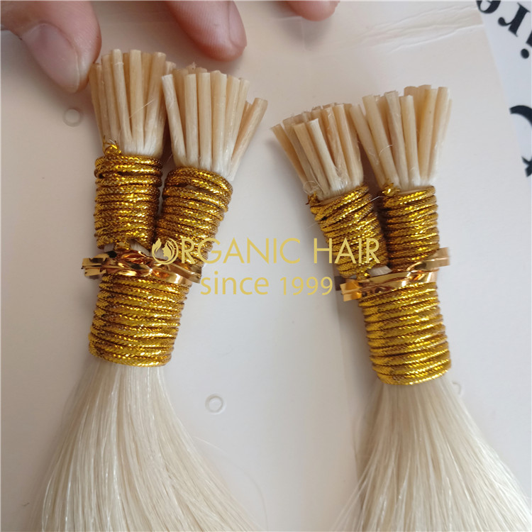 Best quality blonde i tip hair with wholesale price A76